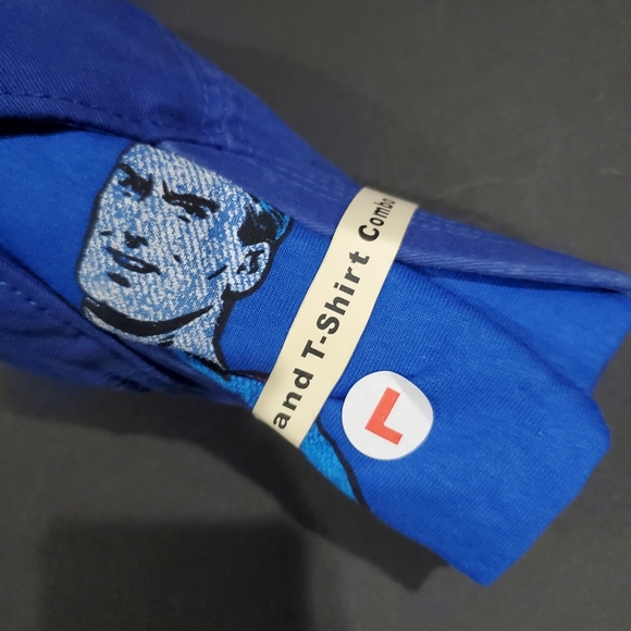 Superman T-Shirt & Hat Baseball Cap NEW Old Stock Size LARGE D C COMICS Blue Red - Picture 5 of 7